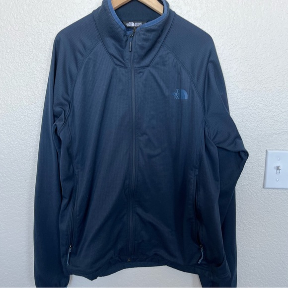 The North Face Mens Navy Blue Fleece Full Zip Up Jacket Size XL - Picture 1 of 5